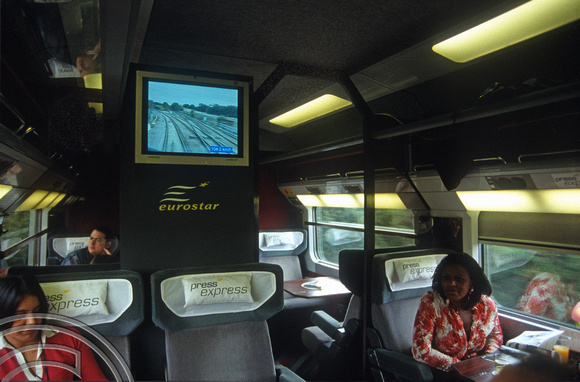 13052. Screen showing our train crossing the Junction onto CTRL1. 27.9.2003