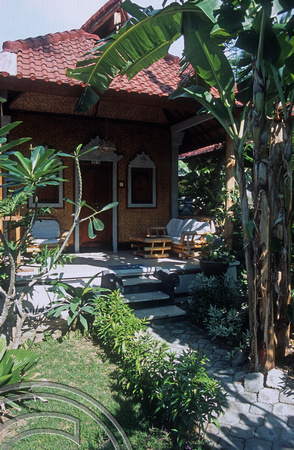 T015853. Typical bungalow at the Padangbai Beach Homestay. Padangbai. Bali. Indonesia. 15th September 2003