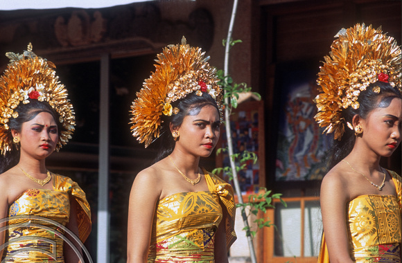 T015933. Woman in a procession. Ubud. Bali. Indonesia. 19th September 2003