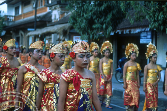 T015941. Colourful procession. Ubud. Bali. Indonesia. 19th September 2003