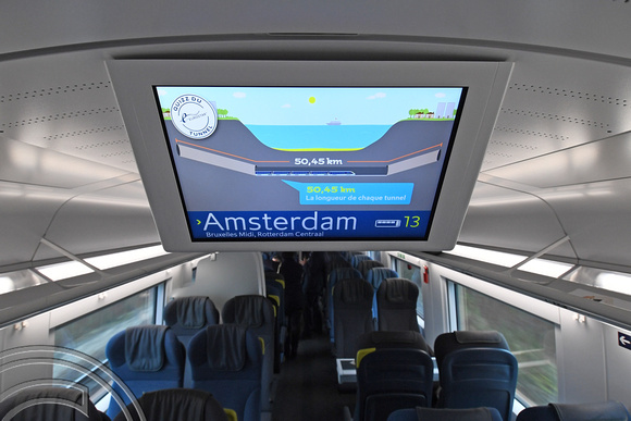 DG289770. PIS screen. Coach 13. Business Premier. train 9114, the press trip to   Amsterdam. 20.2.18