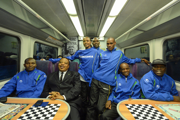 DG118037. Tanzanian Olympic team commute by GC. 11.7.12