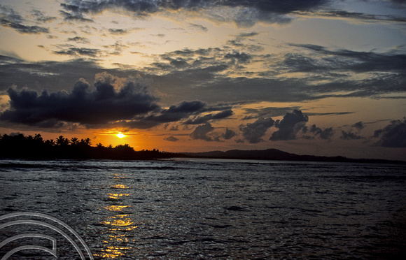 T3839. Sunset over Mentawai Islands. Indonesia. 1992.
