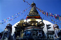 T3274. The stupa of the Monkey Temple. Kathmandu. Nepal. 1992