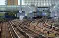 DG295550. Approach tracks. DLR. Poplar. London. 3.5.18