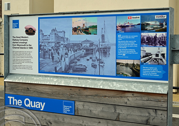 DG421540. Weymouth tramway history board. Weymouth. Dorset. 2.7.2024.