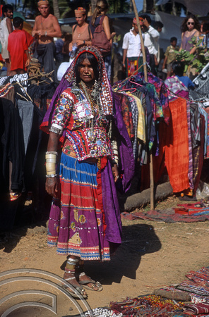 T5599. Tribal woman. The flea market. Anjuna. Goa. India. December 1995