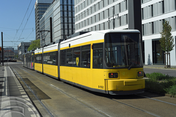 DG369728. Trams 1604. 1552. Otto-Braun Straße. Berlin. Germany. 9.5.2022.