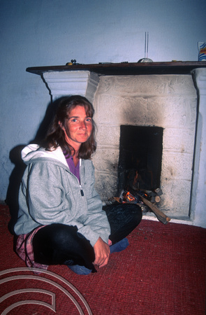 T6522. Lynn at Greenlands Hostel. Kodaikanal. Tamil Nadu. India. January 1998