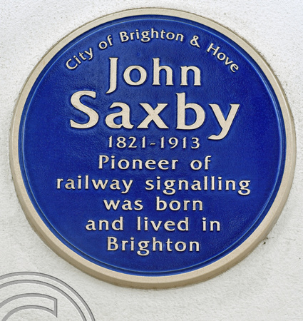 DG377539. Plaque to John Saxby. Brighton. 25.8.2022.