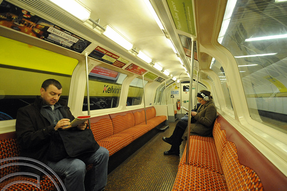 DG21491.Interior. Glasgow subway train. 9.4.09.