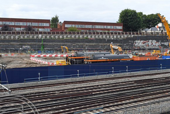 DG354501. Building HS2 at the site of Euston Downside sidings. London. 27.8.2021.