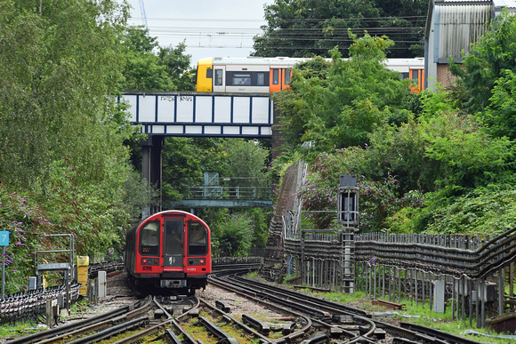 DG354689. Overground meets Underground. Central line. North Acton. 31.8.2021.