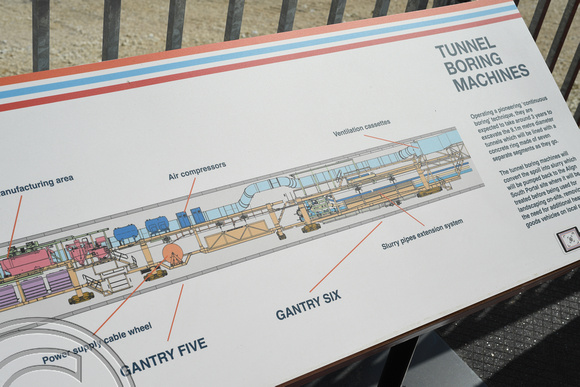 DG352729. TBM diagram. HS2 Chiltern tunnel South portal. West Hyde. 13.7.2021.