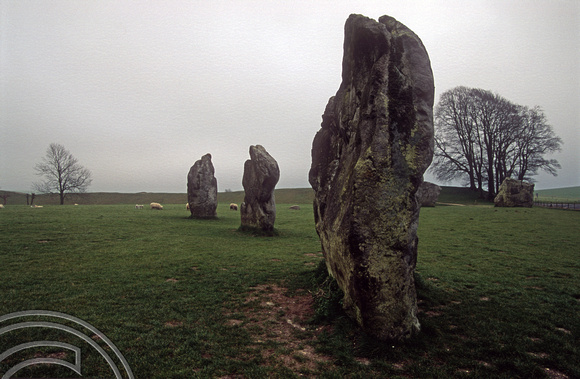 T5282.Standing stones. Avebury. Wilstshire. England. 2nd April 1995.