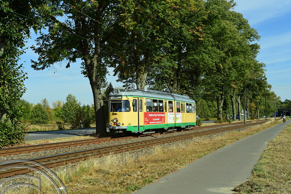 DG308627. Tram 47. Schöneicher Chaussee. Rüdersdorf tramway. Germany. 17.9.18