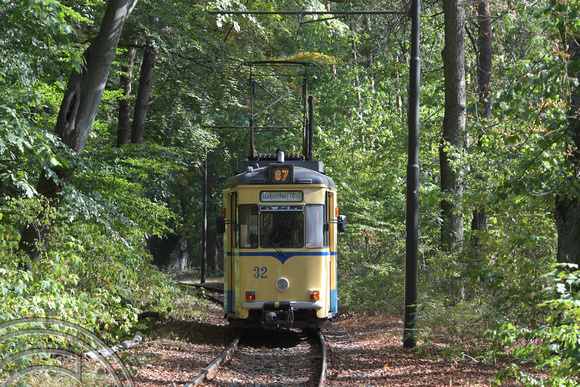 DG308589. Tram 32. Waltersdorf tramway. Rahnsdorf. Germany. 17.9.18