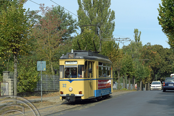 DG308542. Tram 32. Waltersdorf tramway. Waltersdorf. Germany. 17.9.18