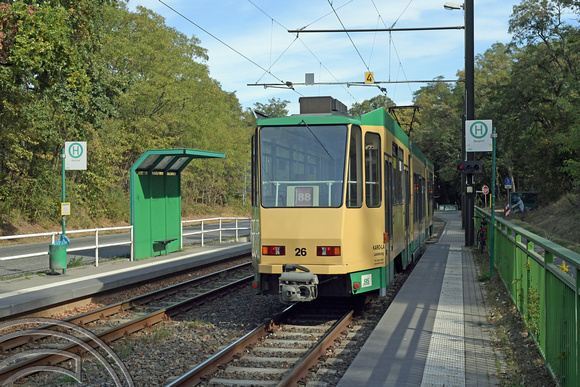 DG308623. Tram 26. Berghof. Rüdersdorf tramway. Germany. 17.9.18