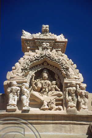 T5866. Statue inside the Jain temple.. Sravanabelagola. Karnataka. India. January 1996