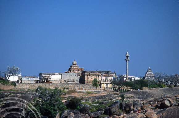 T5872. Temple opposite Indragiri hill. Sravanabelagola. Karnataka. India. January 1996