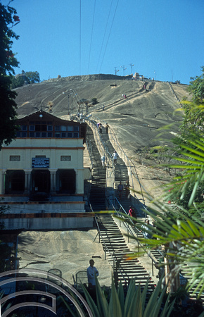 T5875. 614 steps up Indragiri hill. Sravanabelagola. Karnataka. India. January 1996