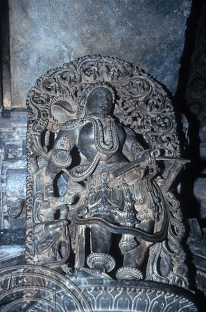 T5882. Statue. Hoysaleshwara Temple. Halebid. Karnataka. India. January 1996