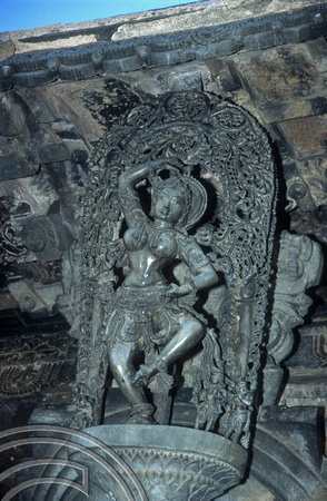 T5894. Statue. Hoysaleshwara Temple. Halebid. Karnataka. India. January 1996