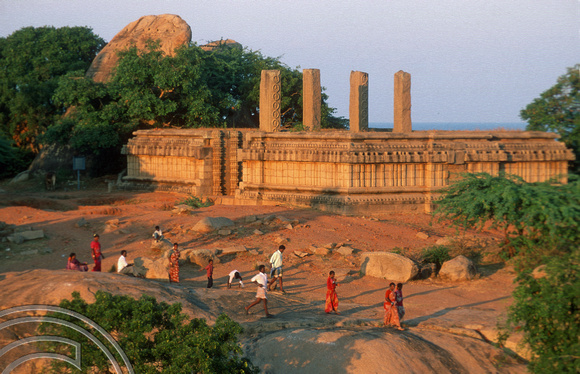 T6609. Ruined temple. Mahabalipuram. Tamil Nadu. India. February 1998