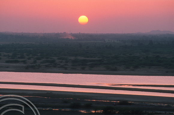 T6611. Sunset. Mahabalipuram. Tamil Nadu. India. February 1998