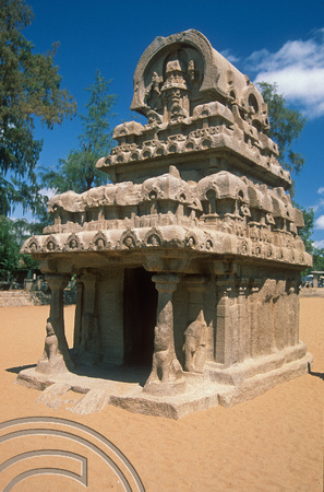 T6621. One of the 5 Rathas. Mahabalipuram. Tamil Nadu. India. February 1998