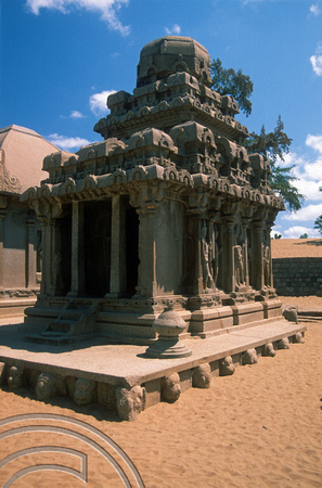 T6623. One of the 5 Rathas. Mahabalipuram. Tamil Nadu. India. February 1998