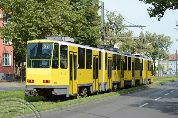 DG194954. Tram 6058 & 6128. Treskowallee. Karlshorst. Berlin. Germany. 24.9.14.