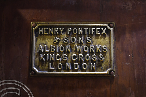 DG312494. Makers plate. Steam heated copper.  All Saints brewery. Stamford. 27.10.18