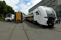 DG298576. Newly built trains on display. Krefeld. Germany. 13.6.18