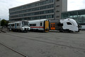 DG298578. Newly built trains on display. Krefeld. Germany. 13.6.18