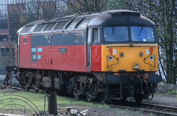05596. 47747 stabled in the yard. Redhill. 21.4.1996
