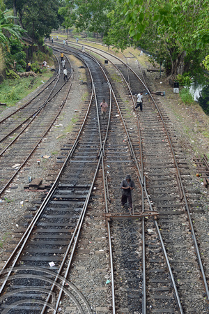 DG238689. Station approach tracks. Galle. Sri Lanka. 31.1.16