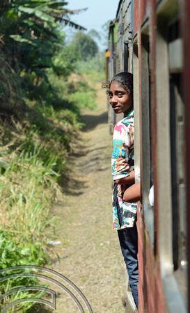 DG237913. Young girl door hanging. Hill Country. Sri Lanka. 17.1.16.
