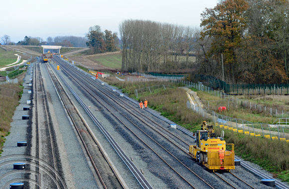 DG407824. Volker rail OTP. East-West rail. Calvert. Buckinghamshire. 29.11.2023.