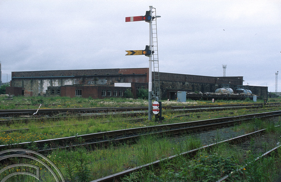 04898. View of the old steam loco shed. Workington. 16.6.95