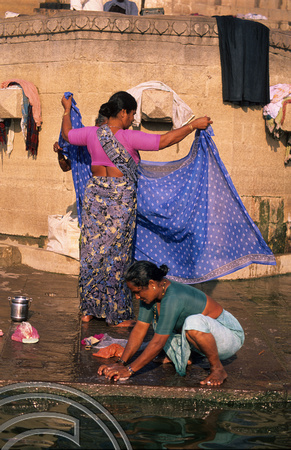 T6822. Washing at the Ghats. Varanasi. Uttar Pradesh. India. 1998.