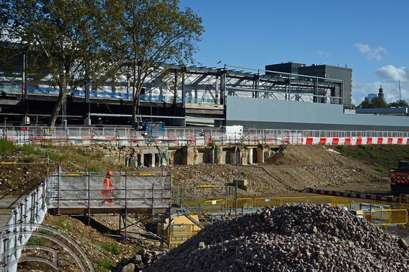 DG359438. Excavation of  HS2 platforms. Euston. London. 20.10.2021.