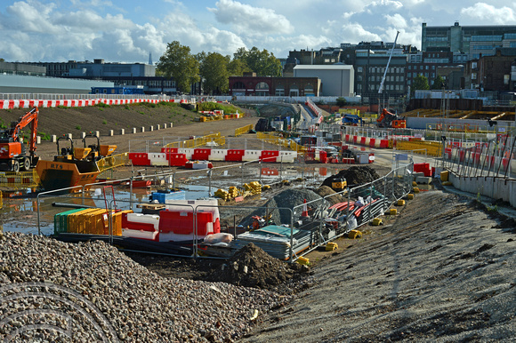 DG359437. Excavation of  HS2 platforms. Euston. London. 20.10.2021.