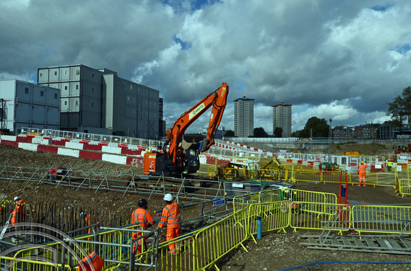 DG359456. Excavation of  HS2 platforms. Euston. London. 20.10.2021.