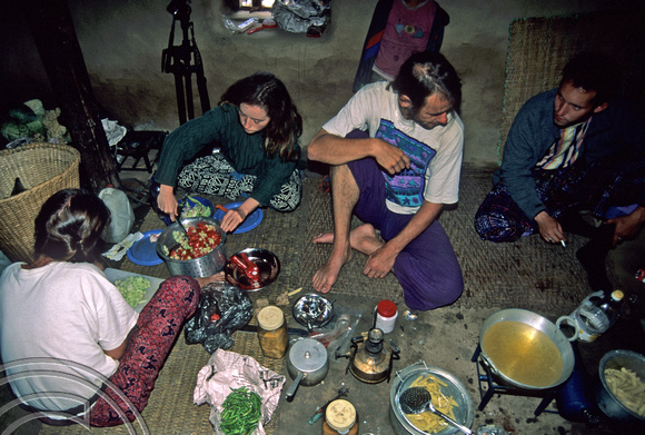 T7118. Cooking. Barpak. Gorkha. Nepal. 1998.