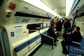 DG09141. Tube mock-up. Bombardier stand. Railtex 2007. 20.2.07.