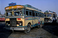 T3261. Battered buses. Janakpur. Nepal. 1992.