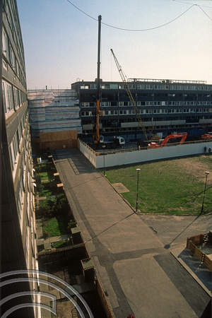 S0084. Preparing the demolition of H Block. Lefevre Estate Bo. East London. 1994. jpg