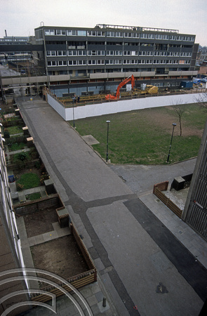 S0099. Preparing H Block for demolition. Lefevre Estat. Bow. East London. 1994. jpg